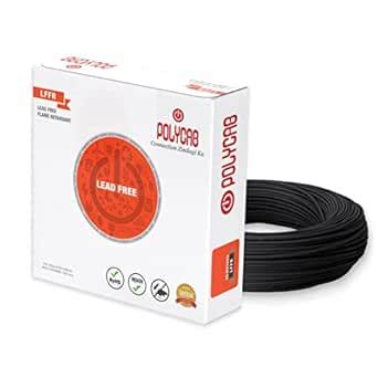Polycab FR-LF PVC Insulated Copper Wire Single Core Flexible House ...