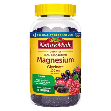 Nature Made High Absorption Magnesium Glycinate Gummies, 90 ct. | BJ's ...
