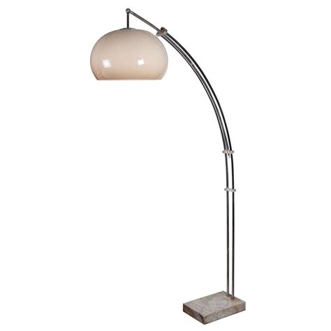 Adjustable Mid century arc floor lamp with original shade - Guzzini at ...