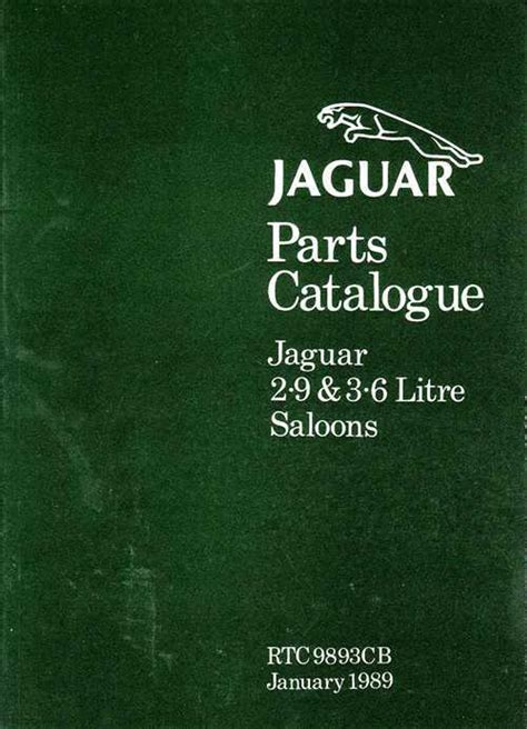 Jaguar Parts Catalogue 2.9 and 3.6 Litre Saloons
