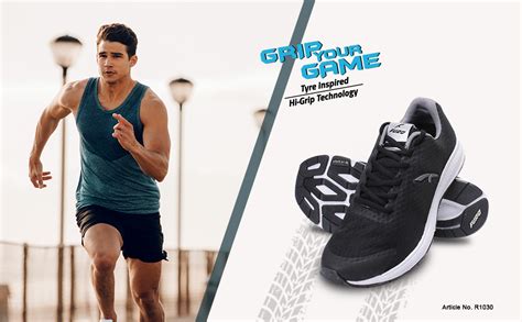 FURO Sports Black/M.Grey Men Sports Shoes Lace Up Running R1030 822_10 ...