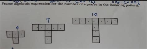 4. Frame algebraic expression for the number of squares in the ...