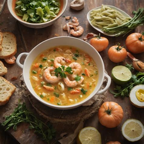 Delicious Vegetable Egg Drop Soup with Shrimp Recipe