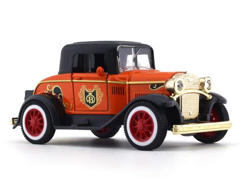 Orange Classic car pull back alloy toy | Scale Arts India