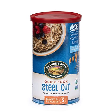 Buy Natures Path Organic Ready in 5 Minutes Steel Cut Whole Grain Oats ...