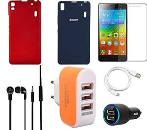 NIROSHA Tempered Glass Screen Guard Cover Case Car Charger Headphone ...