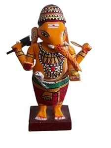 Buy Adilakshmi Wood Hand Crafted Special Kondapalli Ganesh 6niches ...