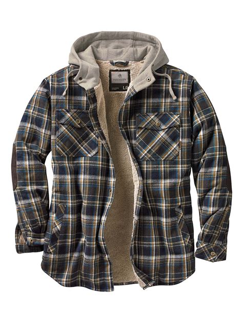 Legendary Whitetails Men's Camp Night Berber Lined Hooded Flannel Shirt ...