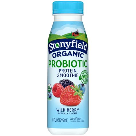 Order Stonyfield Organic Probiotic Lowfat Yogurt Protein Smoothie, Wild ...