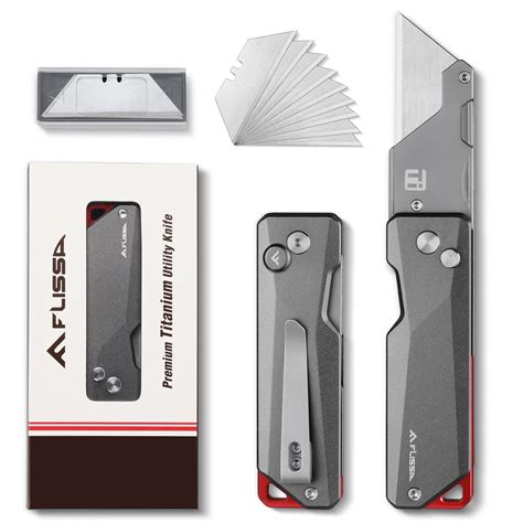 FLISSA Advanced Titanium Utility Knife, CNC Unibody, Lightweight All ...