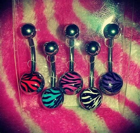 My Zebra Print Belly Rings