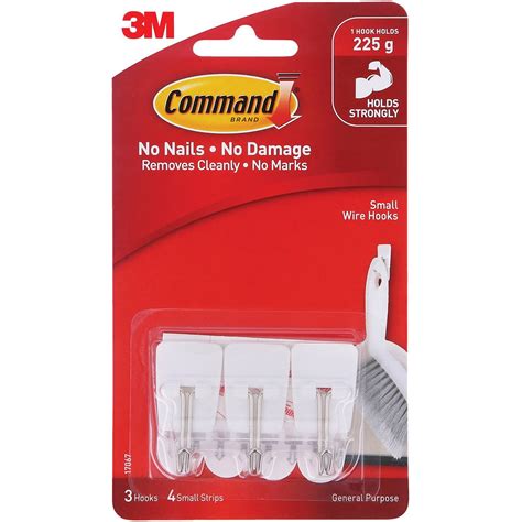 3m Command Utensil Hooks Small White 3 pack | Woolworths