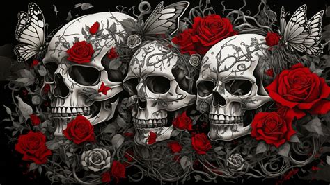 Best 13 Skull and roses – Artofit