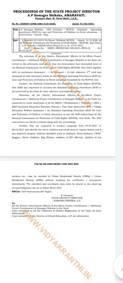 OSC Activities – NCPCR - Standard Operating procedures (SOP) for care ...