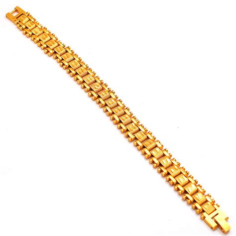 Jewar Mandi Mens Gold Plated fine Bracelet Traditional Handmade 6789 ...