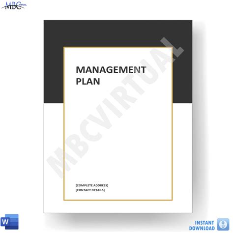 Management Plan Format 的图像结果