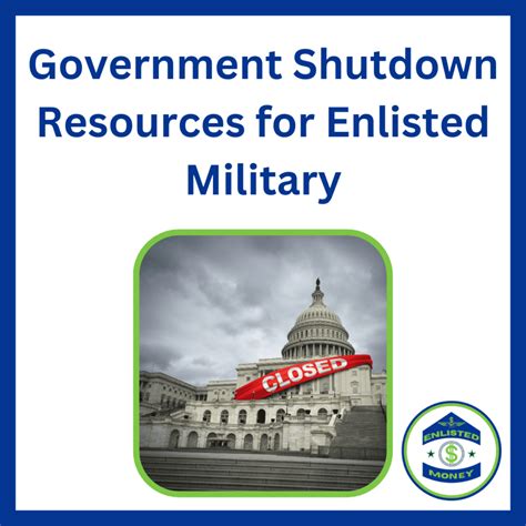 Government Shutdown Resources for Enlisted Military - Enlisted Money