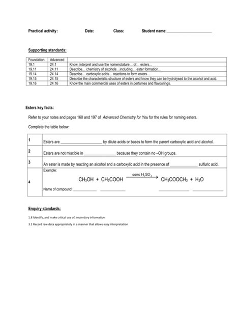 Free Science Lessons Esters 的图像结果