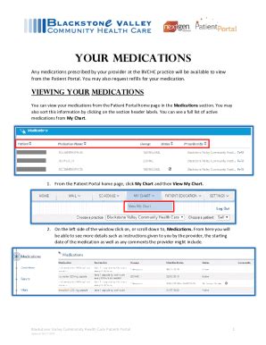 Fillable Online Patient PortalHow to Request a Medication Refill ...