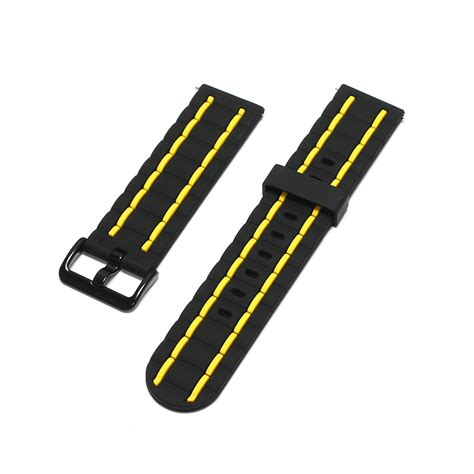 Narukvica Linea za smart watch 22mm zuto crna - Mob-Shop