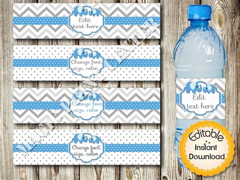 Editable Free Printable Water Bottle Label Template - Free Printable ...