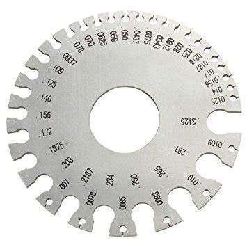 Tools.Shop Wire Gauge Measuring Tool Standard SWG 1-36 Round : Amazon ...