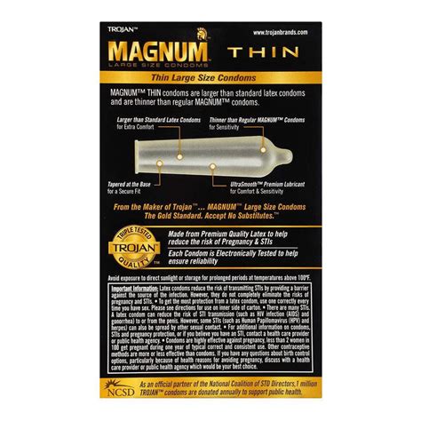Trojan Magnum Thin Large Size Condoms | Super-Thin