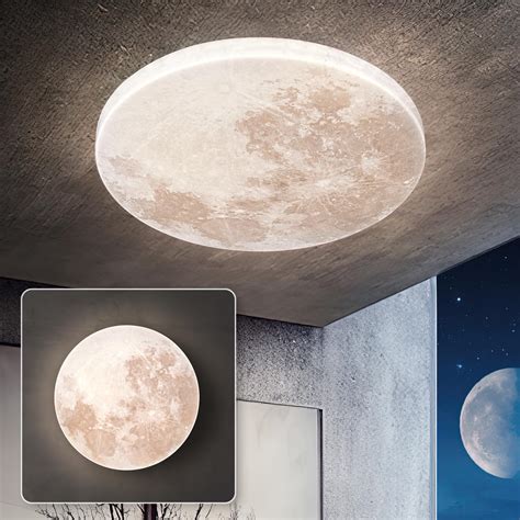 JFHTNFJ 31W 13.8in 5000K Moon-Style Flush Mount Ceiling India | Ubuy