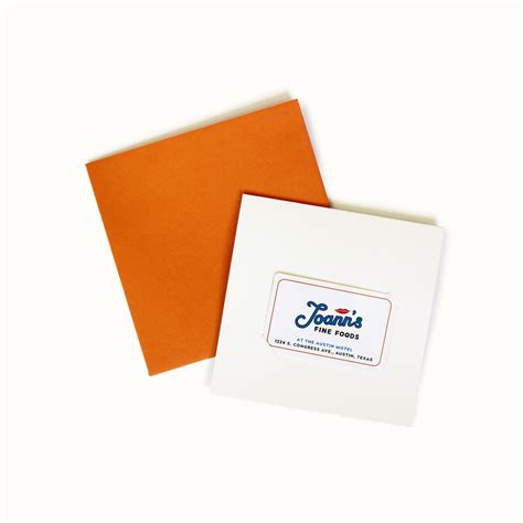 Joann's Fine Foods Gift Card – MML Hospitality Gift Cards