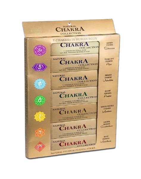 Ayurvedic 7 Chakra Collection Incense Sticks - 7 Packs x 15gm Each ...