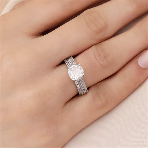 Solitaire Rhodium Plated 925 Sterling Silver Ring – Zavya