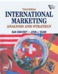 Buy International Marketing : Analysis And Strategy Book Online at Low ...