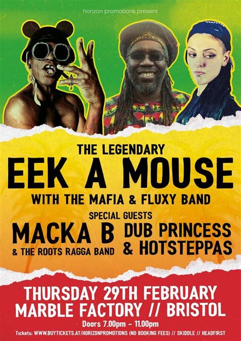 Eek A Mouse with Mafia & Fluxy Band / Macka B & the Roots Ragga Band ...