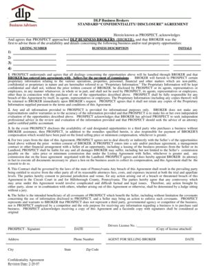 standard confidentiality agreement Forms and Templates - Fillable ...