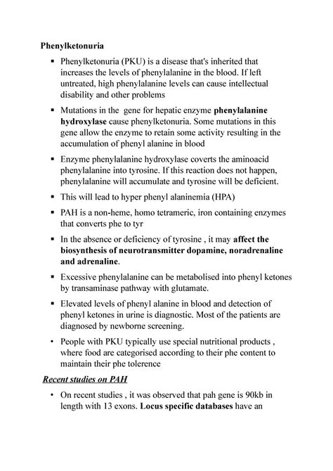 Phenylketonuria - Enzyme replacement therapy, Tetrahydrobiopterin ...