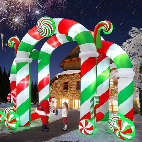 Kalolary 13FT Christmas Archway Inflatables with LED Light, Giant Xmas ...