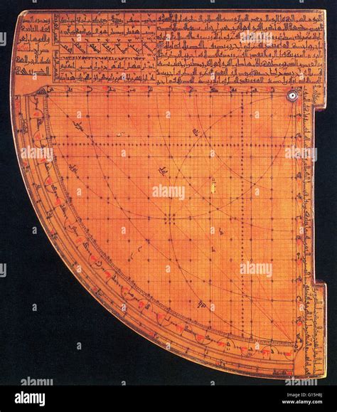 Quadrant Astrolabe from Damascus by Muhammad al-Sakasi al-Jarkasi (fruitwood covered by ...