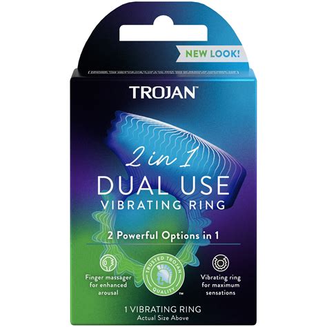 Trojan Vibrations 2-in-1 Vibrating Ring Plus Finger Massager - Walmart.com