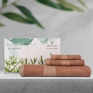 BePlush 3 Piece Towels Set | Ultra Soft, Highly Absorbent, Anti ...