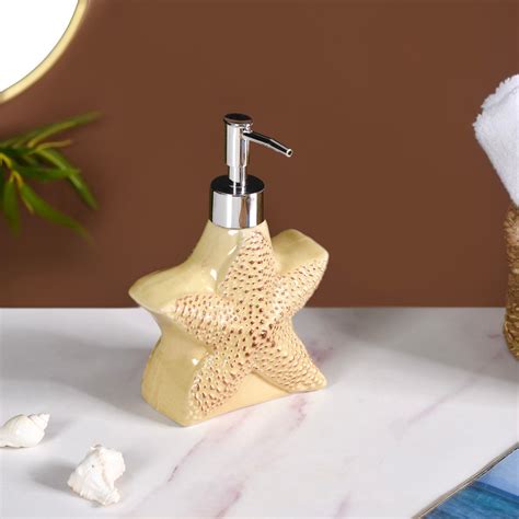 Marine Bliss Starfish Ceramic Liquid Dispenser Yellow Online - Premium ...