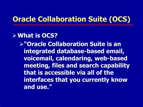 Image result for Oracle Collaboration Suite Features