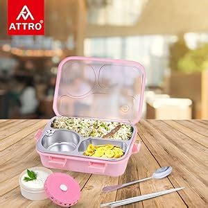 Buy Attro Lunch Pro 3 Lunch Box with Detachable Inner Steel ...