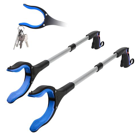 Buy ALFELE Grabber Reacher 2 Pack, 4” Wide Jaw, 360° Rotating Head, 32 ...