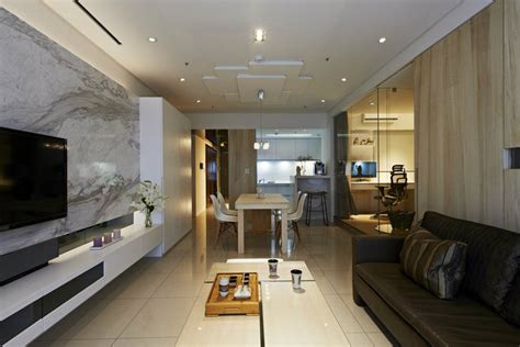 67平方米小户型现代简约餐厅客厅装修效果图 _太平洋家居网图库