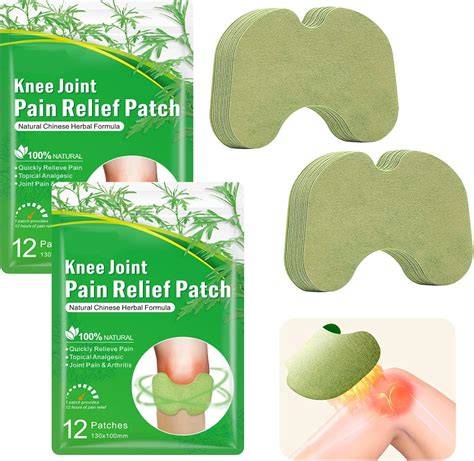 Sungull Knee Pain Relief Patches, 24PCS Wormwood Herbal Deep Heat ...