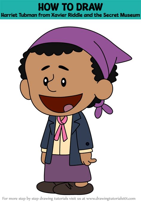 How to Draw Harriet Tubman from Xavier Riddle and the Secret Museum ...