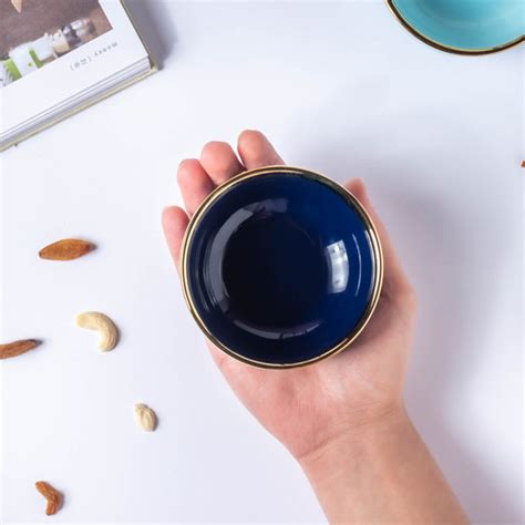 Midnight Blue Ceramic Dip Bowl Online - Premium Dip Bowl | Nestasia
