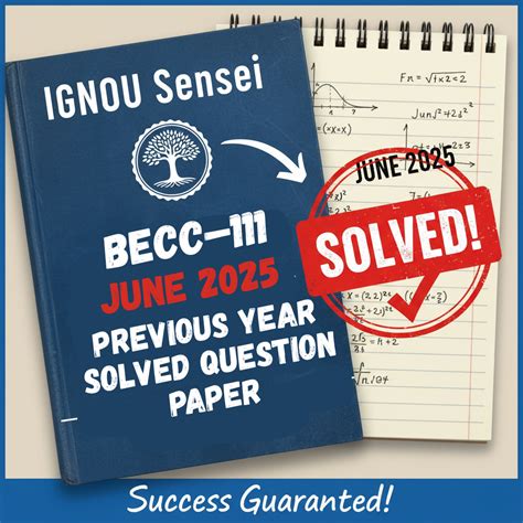 BECC–111 June 2025 Previous Year Solved Question Paper – IGNOU Sensei
