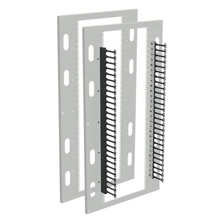 Nvent Hoffman Seismic Rack Panel Kit, fits 90.00x36.00, Lt Gray, Steel ...