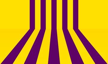 Simple clean yellow background design with perspective lines vector ...